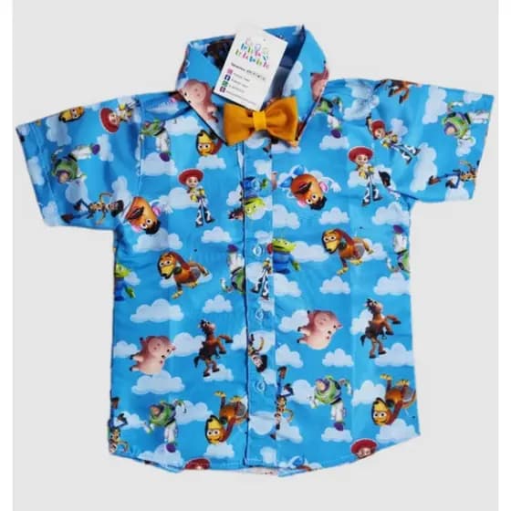 Camisa Temática Toy Story roupa casual para meninos ROUPA INFANTIL roupa para bebês Roupa de crianças
