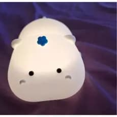 Luminária Abajur de Silicone Noturna  Sensor De Touch hipopotamo Fofa Recarregável De USB