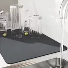 Tapete Escorredor de Louça 20x30cm, 40x50cm Absorvente e Antiderrapante para Cozinha copos