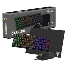 KIT COMBO GAMER DARKLINE LITE - MOUSE+TECLADO+MOUSEPAD - CLANM