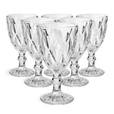 Taça Diamond Clear Jogo de Taça Diamante 330 ml Taça 6 unidades Taça Elegante
