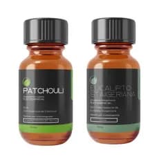 Kit 2 Óleos Essenciais de Eucalipto e Patchouli Aromaterapia Tropfen