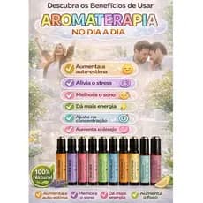Roll On com Óleo Essencial Aromaterapia Terapêutico Pronto para Uso Tropfen 10 mL