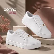 Tenis Feminino Casual Donna Leve Confortavel Basico Dia a Dia Minimalista Versatil