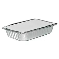 Bandeja de Alumínio Retangular c/ Tampa 250ml c/ 100 Unidades Qualidade BAC