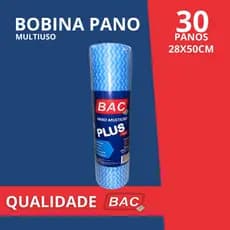 Rolo Bobina Pano Multiuso Tipo Perfex 30 Panos 28x50cm para Limpeza Qualidade BAC