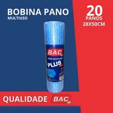 Rolo Bobina Pano Multiuso Tipo Perfex 20 Panos 28x50cm para Limpeza Qualidade BAC