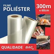 Bobina Papel Celofane Churrasco Poliester 300m x 60cm Metros Qualidade BAC