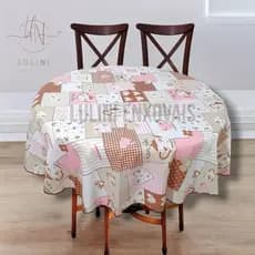 Toalha Redonda Para Mesa 140 Cm Elegante Fácil De Limpar Durável