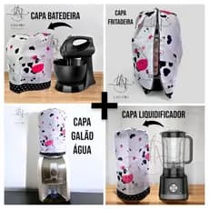 Conjunto Capas Eletrodomésticos 4 Peças Liquidificador Batedeira Air Fryer  Galão