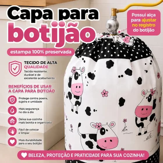 Capa Oxford para Botijão De Gás Cozinha - PREÇO DE FÁBRICA