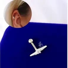 Piercing raio trágus Helix em prata 925 haster Aço cirúrgico!