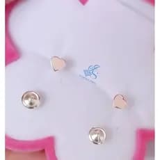Brinco Infantil coração de prata 925 Tarraxa baby prata original!