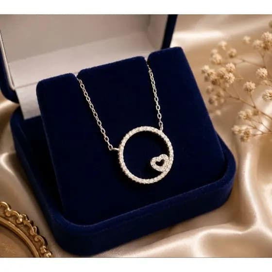 colar de prata feminino de luxo em prata 925 original!