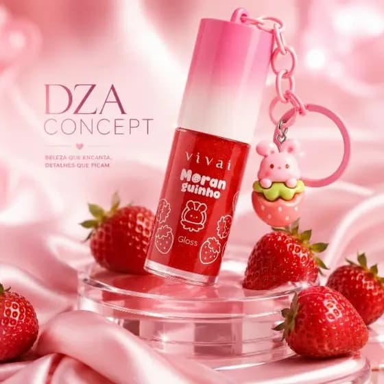 glos labial morango com chaverinho vivai !