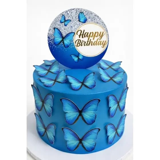 Topo de Bolo Borboletas com Flores Topper de Bolo Personalizado Nome e Idade Decoração Festa Feminina Luxo Envio Rápido!