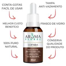 Óleo Vegetal Copaíba 100% Puro e Natural Essencial Para Tratamento da pele e Capilar