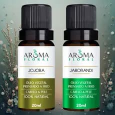 Kit 2 Óleos Vegetais COPAÍBA e JABORANDI 100% Puro Combate Queda fortalece Crescimento do cabelo