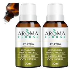 KIT 2 - Óleo de JOJOBA Vegetal Cuidados com Crescimento Capilar Cabelo e Pele