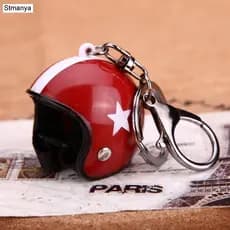 Pentagrama Motocicleta Chapéu Piloto De Segurança Capacete Carro Saco Decoração Chaveiro