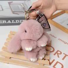 Novo estilo imitação lontra pele de coelho chaveiro saco de carro acessórios pingente brinquedo de pelúcia chaveiro pres