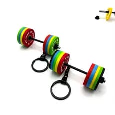 Novo Metal requintado Barbell Mini combinação destacável barra saco de escola pingente chaveiro