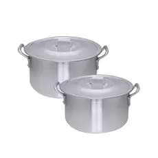 Kit Cacarola Panela de Aluminio Resistente Para Industria Hotel Restaurante No 28 (9 litros) No 30 (11 litros)