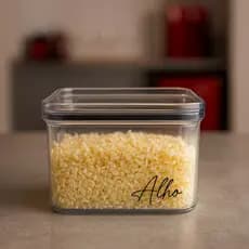 Porta alho - pote para alho - porta cebola - molho de tomate - cozinha - porta tempero hermético adesivo transparente