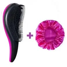 Kit Escova Mágica Cabelo + 1 Touca de Cetim
