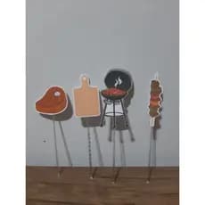 Kit 50 tags no tema churrasco, carne, boteco