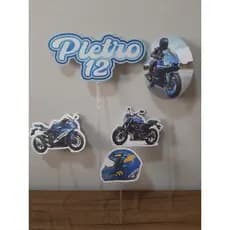 Topo de bolo personalizado motos/Decoração de motos/festa de motos/topo de motos