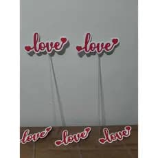 Kit 5 topo de mini b olo Dia dos Namorados/ Love/ Te amo e Eu te amo/ Decoração Dia dos Namorados