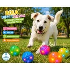 Bola bolinha de borracha pisca e com som para pet/ bolinha de cachorro e gato/Bolas interativas