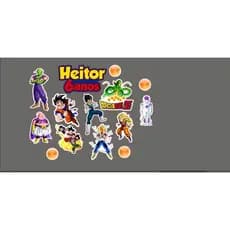 Topo de bolo personalizado Dragon Ball Z, Goku, Vegeta, Piccolo, Freeza, Majin Boo