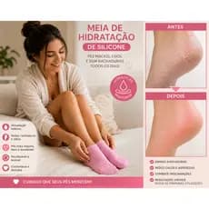 Par meias de silicone Cuidado dos pés Gel hidratante anti-rachaduras removedor pele morta calcanhar