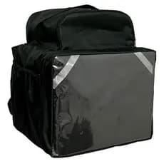 Mochila Bag COM ISOPOR LAMINADO PRETA , Pizza Motoboy Delivery 45 litros Completa