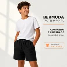 Bermuda Tactel Infantil Juvenil Escola Passeio Piscina Esporte