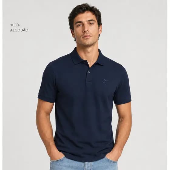Camisa Gola Polo Masculina Attire Algodão Premium