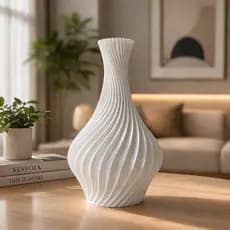 Vaso Decorativo Moderno Minimalista Texturizado Design Ondulado Luxo Sala Quarto