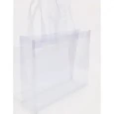 Bolsa Tote Sacola De Pvc Transparente 30x30x15 Sacola De Compras Reforçada Impermeável