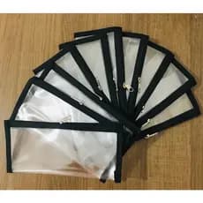 Kit 10 necessaire em Cristal transparente -22x11 ou 30x12