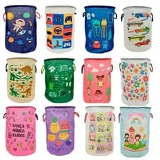 Cesto Infantil Organizador Multiuso Tecido Dobrável Roupa Brinquedos