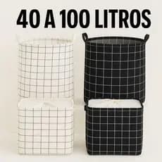 Cesto Organizador Multiuso Tecido Dobrável Roupa Brinquedos