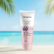 PROTETOR SOLAR FACIAL HIDRABENE FPS 60 EFEITO INVISIVEL 50G