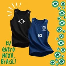 Kit 2 Regatas Masculina Dry Fit Estampa Futebol Esportiva Conforto