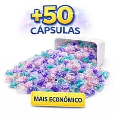 Sabão Cápsulas Lava Roupas 5em1 50un Caixa Tira Manchas