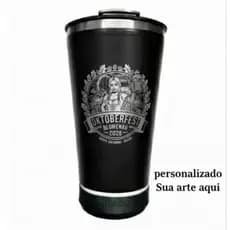 Copo Térmico Bluetooth Personalizado C/ Som Led Tampa 420ml Café Bebidas Praia Churrasco Presente