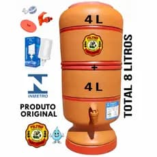 Filtro de Barro São Jorge 4+4 Litros Total 8L com Vela, Boia e Torneira