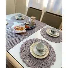 Sousplat de crochê / lugar americano / artesanal /  sousplat estilo boho / supla / valor acessível