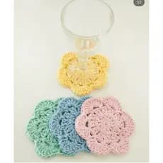 Porta-Copos em Crochê/Kit com 4 ou 6 Unidades/Cores Candy/Feito à Mão/Delicado/Charmoso